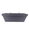 Jardinière plastique et support métal 50 cm. Idéal balcon et rebords de fenêtre. Gris