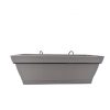 Jardinière plastique et support 50 cm. Idéal balcon et rebords de fenêtre. taupe