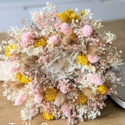 Bouquet de fleurs séchées aux couleurs douces et pastels Lucie