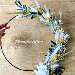 couronne murale de fleurs séchées hugo