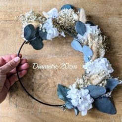 couronne murale de fleurs séchées henriette