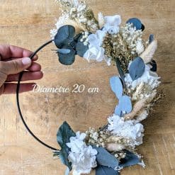 couronne murale de fleurs séchées henriette