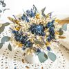 Bouquet de fleurs séchées Hortensia bleu