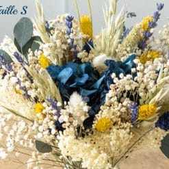 Bouquet de fleurs séchées bleu marine Elise Taille S