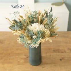 Bouquet de fleurs séchées hortensia blanc Taille M