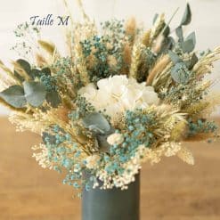 Bouquet de fleurs séchées hortensia blanc Taille M
