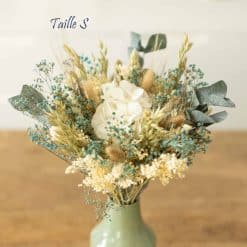 Bouquet de fleurs séchées hortensia blanc