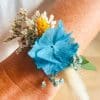 Bracelet pour mariée ruban et fleurs séchées