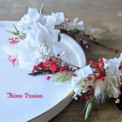 serre tête en fleurs séchées