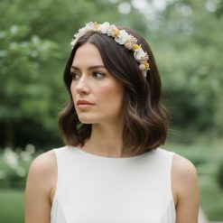 serre tête en fleurs séchées