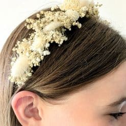 serre tête en fleurs séchées