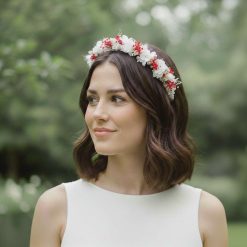 serre tête en fleurs séchées