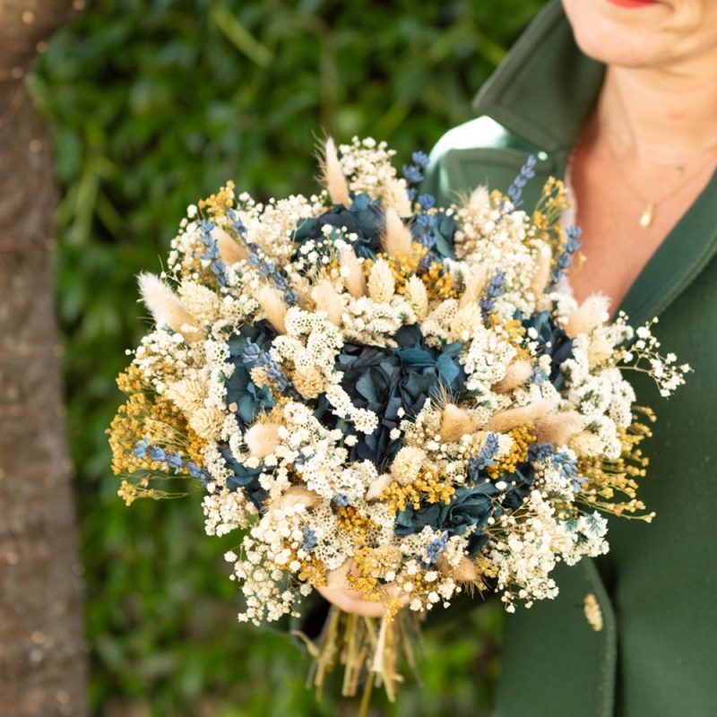 bleu foncé bouquet fleurs s