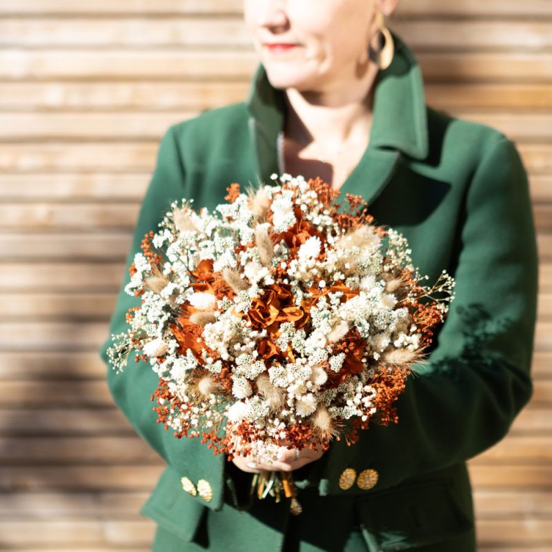 bouquet de fleurs séchées terracota, betty