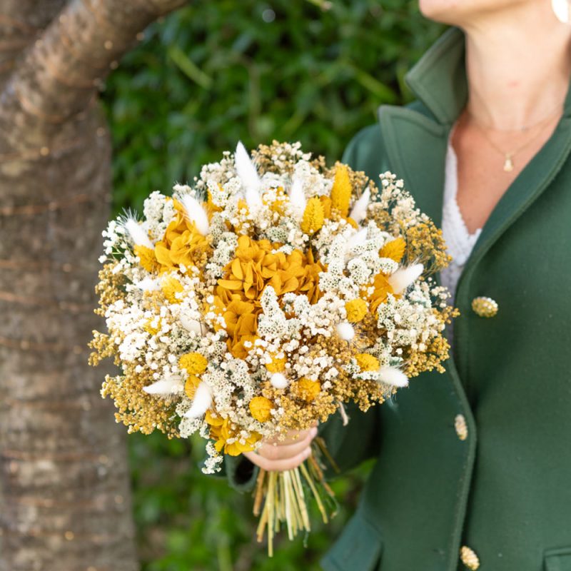 bouquet de fleurs séchées ocre, carmen