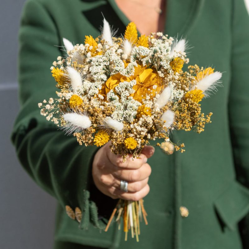 bouquet de fleurs séchées ocre, carmen