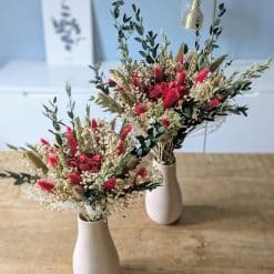bouquet de fleurs séchées rouge amour