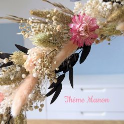 couronne de fleurs séchées sur pied Manon