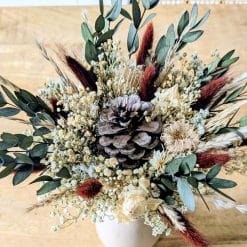 bouquet de fleurs séchées pia pomme de pin