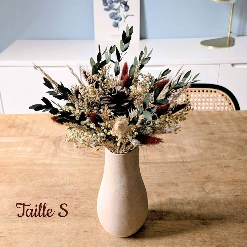 bouquet de fleurs séchées pia pomme de pin
