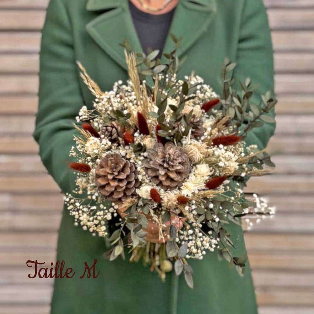 bouquet de fleurs séchées pia à base de pomme de pin