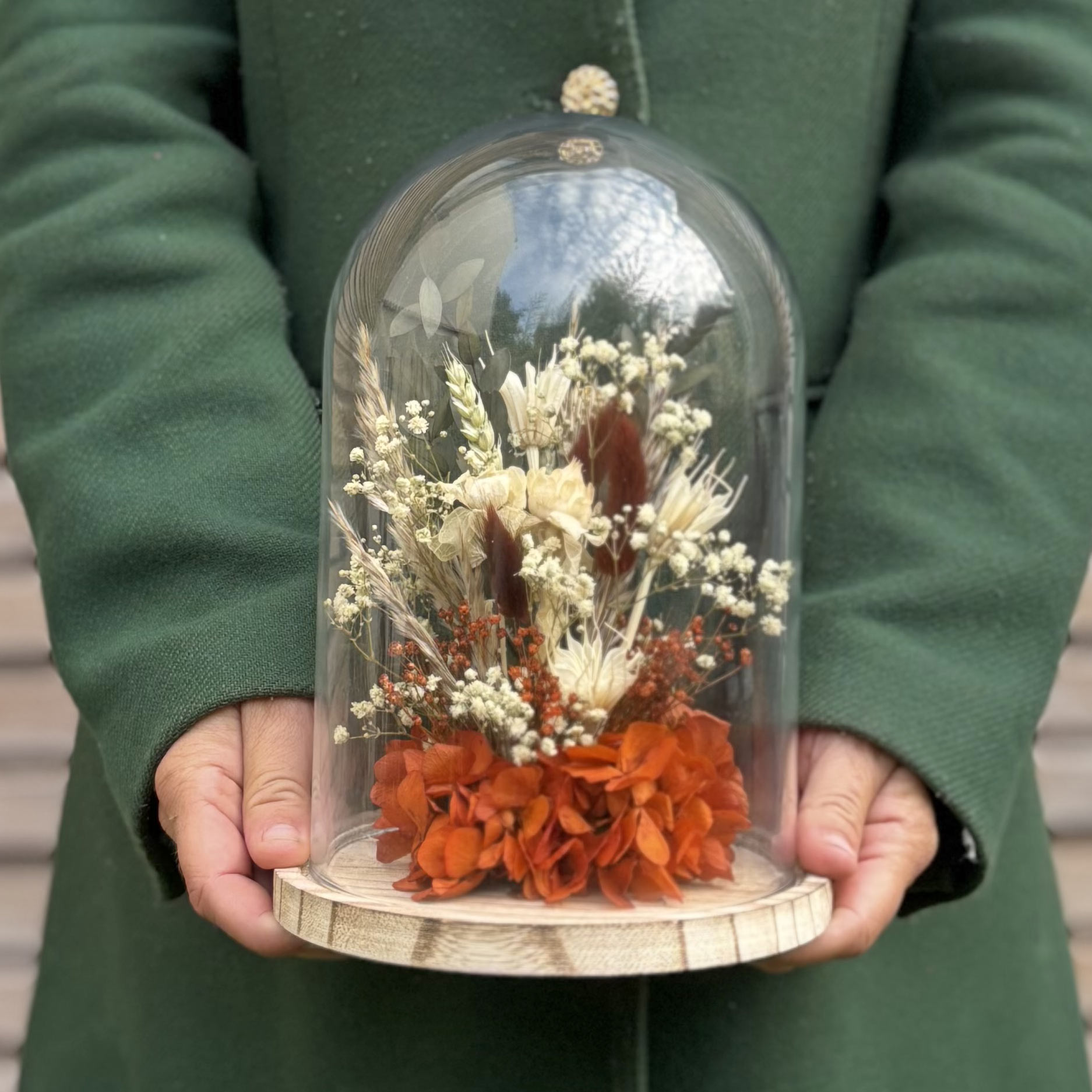 cloche de fleurs séchées xl betty