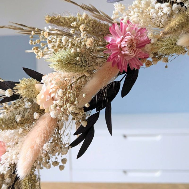2 couronne de fleurs séchées sur pied manon
