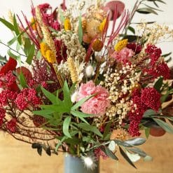 bouquet de fleurs séchées albizia
