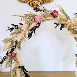 couronne de fleurs séchées sur pied Manon