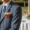 boutonnière de poche pour marié en fleurs séchées