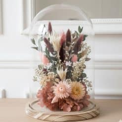 cloche de fleurs séchées manon