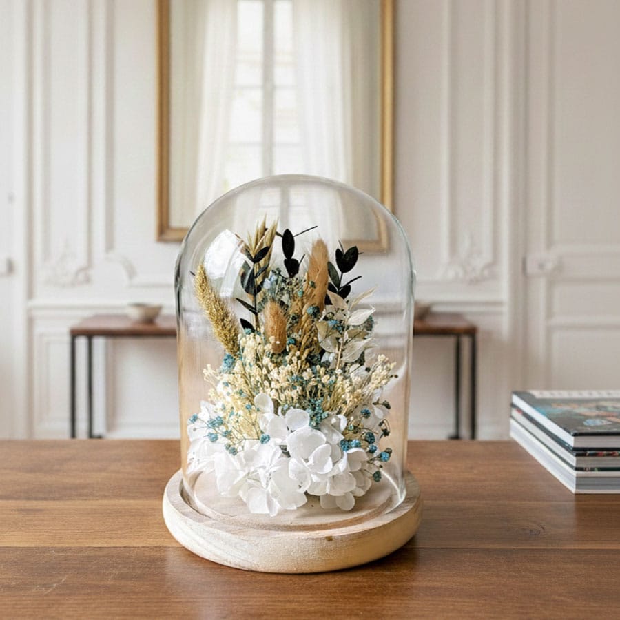 cloche fleurs sechees cleme