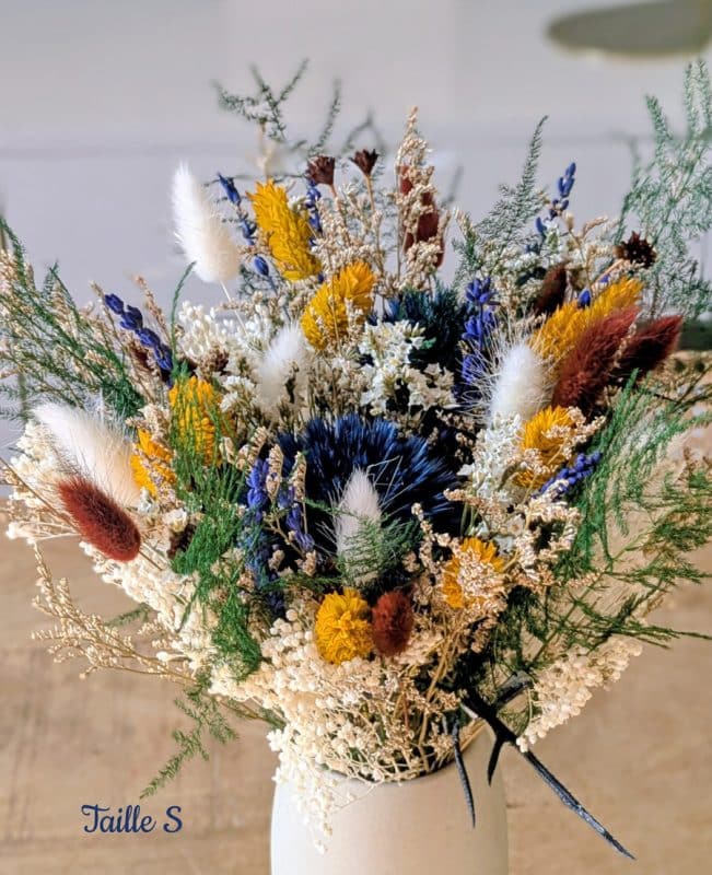 Bouquet de fleurs séchées Billy bleu |Réconciliation Végétale