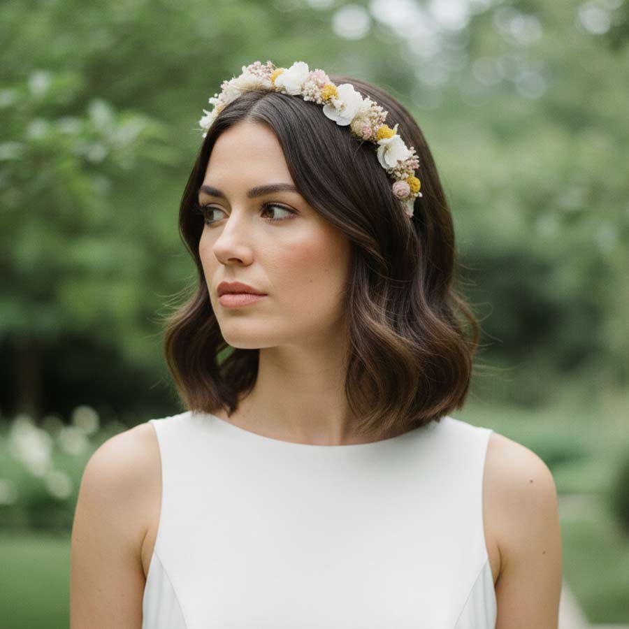 serre tête lucie en fleurs